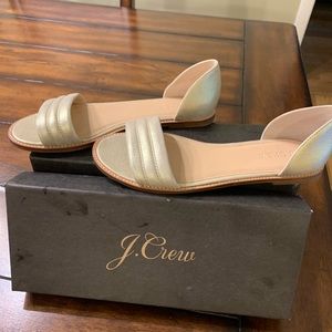 Gold J Crew sandals